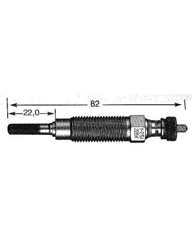 Bujia ST1620-1840-2040  (12x1.25) 10.5V (lower 35+25&#61;55)