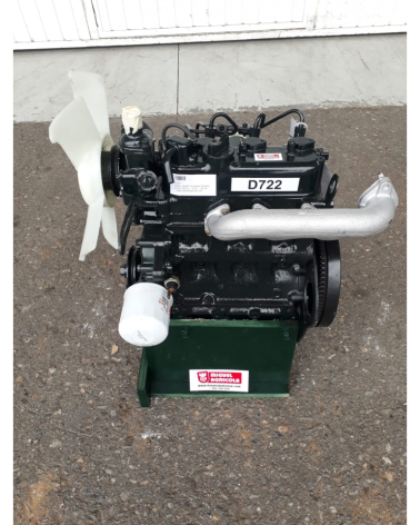 Motor D722 usado revidado Kubota  719 cc - 3 cil. - 20 CV - motor completo adaptable con bomba de in